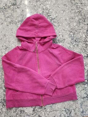 Lululemon Scuba Pink Zip-Up Crop Hoodie